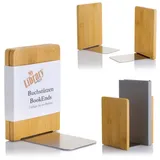 Bookchair Buchstütze Holz & Edelstahl 2 St. Weiß