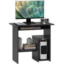 Homcom - Computertisch - L80 x B45 x H75 cm - schwarz