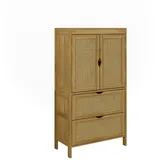Vicco Midischrank Liora 60 x 110 x 29 cm Braun/Bambus