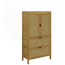 Vicco Midischrank Liora 60 x 110 x 29 cm Braun/Bambus