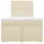 vidaXL Boxspringbett mit Matratze Creme 120x200 cm Stoff