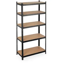 Relaxdays Schwerlastregal, 180x90x45 schwarz