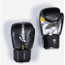 Kickbox-/Muay-Thai-Handschuh 500 - schwarz, schwarz, 12 OZ