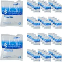 Relaxdays Kühlpack zum Knicken, 50er Set, Sofort Kältekompresse, HxB: 14,5 x 12,5 cm, für Sport & unterwegs, weiß/blau