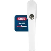 ABUS Abschließbarer Fenstergriff FG300 AL0145 - Fensterknauf mit Druckzylinder, gleichschließend - ABUS-Sicherheitslevel 5 - 37380 - Weiß