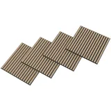 [neu.holz] Akustik-Wandpaneel Vang braun 12 St. 60 x 60 cm