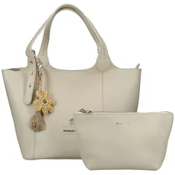 Shopper NERO GIARDINI "Nero Giardini Taschen Leder", Damen, Gr. onesize, hellbeige, Leder, Taschen Shopper