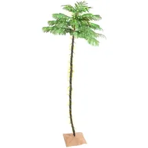vidaXL Künstliche Palme mit 252 LEDs Warmweiß 400 cm