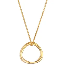 Elli Modischer Kreis Organic Look Geo Form 925 Silber goldfarben Damen 