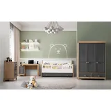xlmoebel Luxuriös Kindermöbel Garnitur Kinderzimmer Kinderbett Grau Holz Set 4tlg