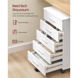 VASAGLE Rollcontainer 40 x 40 x 60 cm weiß