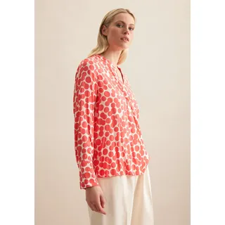 Klassische Bluse SEIDENSTICKER "Schwarze Rose", Damen, Gr. S (36), rosa (rosa, pink), 100% Viskose, gepunktet, regular fit, ohne Ausschnitt, Langarm, Blusen, Tunika Punkte