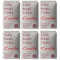 6x Molino Casillo italienischer Weizen,Mehl Typ 0 Weichweizenmehl W 350 1Kg