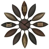 Beliani Wanduhr BEINWIL 55 cm Metall, Braun