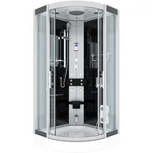 AcquaVapore Dampfdusche Duschtempel Sauna Dusche Duschkabine D46-03T2-EC 80x80 cm Mit 2k Scheiben Versiegelung