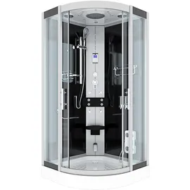 AcquaVapore Dampfdusche Duschtempel Sauna Dusche Duschkabine D46-03T2-EC 80x80 cm Mit 2k Scheiben Versiegelung
