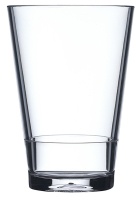 Mepal Flow Glas aus SAN-Kunststoff, transparent, Stilvolles Trinkglas mit dickem Boden, eignet sich für Camping oder den Urlaub, Volumen: 275 ml