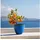 H&D Manufaktur Jinfa Ø 39,5 x 33,5 cm Marineblau
