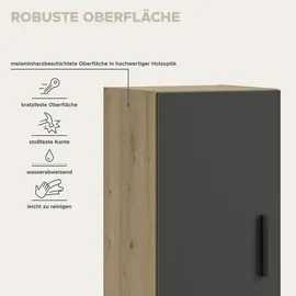 Möbel Boss Wohnwand Braun, Holzwerkstoff, 176x99x34 cm Wohnzimmer, Wohnwände, Anbauwände