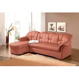 DOMO collection Ecksofa Papenburg L-Form, in großer Farbvielfalt, wahlweise mit Bettfunktion orange