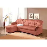 DOMO collection Ecksofa Papenburg L-Form, in großer Farbvielfalt, wahlweise mit Bettfunktion, orange