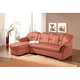 DOMO collection Ecksofa Papenburg L-Form, in großer Farbvielfalt, wahlweise mit Bettfunktion, orange
