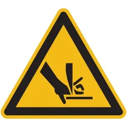König Werbeanlagen Warnschild, Warnung vor Schnittverletzungen - praxisbewährt - 50 mm Folie selbstklebend