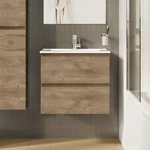 Evineo ineo2 Unterschrank B: 60 cm, 2 Auszüge, mit Griffmulde, für evineo ineo2 Waschtisch,, BE0700OP,