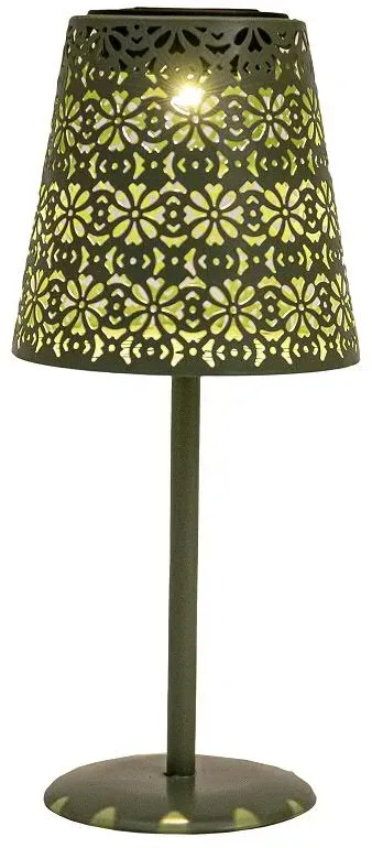 Solar Lampe 12x28cm Metall jadegrün