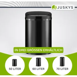 Juskys Automatik Mülleimer mit Sensor - Schwarz