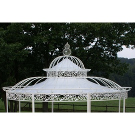 Clp Dach für Luxus Pavillon Romantik (Durchmesser: 350 oder 500 cm), wasserdichte PVC Plane, Farbe:weiß, Größe:Ø 500 cm