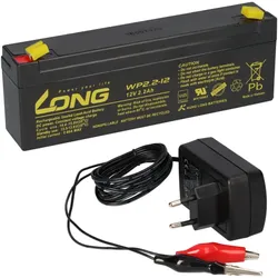 AGM BLEI AKKU BATTERIE 12V 2,2Ah + LADEGERÄT