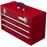 furnicato Werkzeugwagen Werkzeugkoffer Rot 51L x 22B x 32H cm aus Stahl mit 3, 51L x 22B x 32H cm, (1-tlg) rot