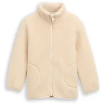 Tom Tailor Mädchen 1049275 Kinder Teddy Sweatjacke mit Fleece, 36990-Cloudy beige, 116/122 EU