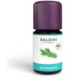Baldini Bio-Aroma Rosmarin – 100 % naturreines ätherisches Rosmarinöl (Rosmarinus officinalis) – Lebensmittelzertifiziertes Bio-Aroma – Für Küche, Duftlampe & Hautpflege – 5 ml