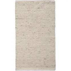 Allgäuer Teppichmanufaktur Webteppich Laax Uni 90 x 160 cm Mischgewebe Beige Creme