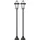 Outsunny Wegeleuchte Edelstahl Ø18,5 x H129 cm 2er Set schwarz