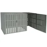 PROREGAL® Mülltonnenbox 1er WPC-Mülltonnenbox Erweiterung Metall, Größe, Farbe (2 St) grau 76 cm x 115 cm x 100 cm
