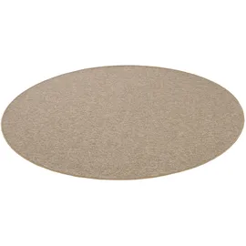Snapstyle Feinschlingen Velour Teppich Strong Nougat Rund