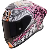 Scorpion EXO-R1 Evo Air FIM 1 Aron Canet, Integralhelm - Rosa/Weiß/Schwarz/Orange - XL