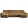 m-punkt Wohnlandschaft U-Form Cappuccino COMO Cord mit Bett Sofa Schlafsofa Ottomane - Braun