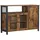 VASAGLE Kommode 110 x 75 x 33 cm Braun / Schwarz