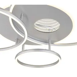 GLOBO Designleuchte Deckenlampe Fernbedienung LED 3D-Effekt Dimmer Timer silber CCT