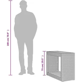 vidaXL Gartentisch Beistelltisch 99,3 x 48,3 x 12 cm Grau