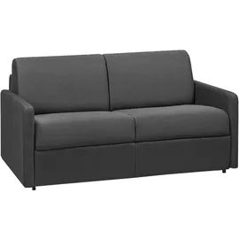 vente-unique Schlafsofa 2-Sitzer - Liegefläche: 120 cm - Matratzenhöhe: 14 cm - Stoff - Grau - CALIFE