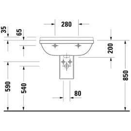 Duravit Halbsäule Starck 3 17x31,5cm, weiß