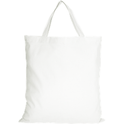 10er Pack Baumwolltasche - 28 Farben | mit zwei kurzen Henkeln | 38x42cm, weiß, 25 Stück