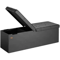 DEUBA Sitzbank Polsterbank Schwarz 115 x 38 x 38 cm