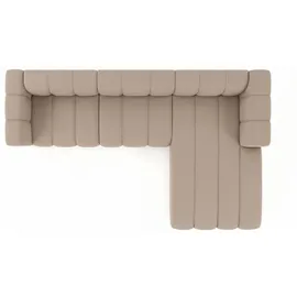 kaiser möbel Ecksofa L-Form GRAND 318 cm, stoff Salvador, Beige, Rechts - Beige
