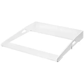 Woltu Wickelaufsatz, Wickeltischaufsatz für Kommode, universal, mit Seitenwänden weiß 70 cm x 10 cm x 75 cm